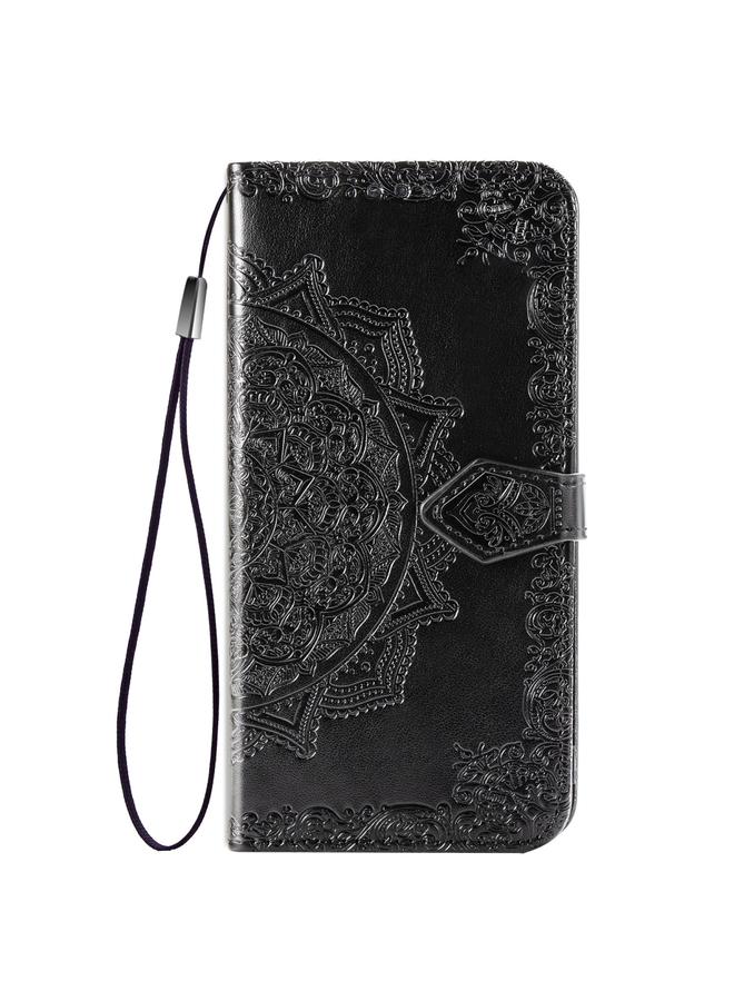 Zaboon Case For iPhone 12 / 12 Pro Halfway Mandala Embossing Pattern Horizontal Flip Leather Case with Holder & Card Slots & Wallet & Lanyard - Image 5