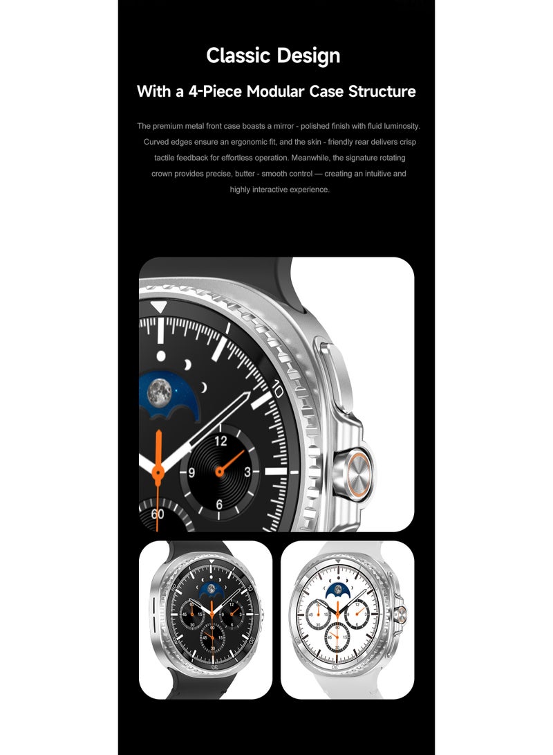 For Galaxy Watch 8 Classic (2025) 46mm Bluetooth Smart Watch, Cushion Design, Rotating Bezel, Shortcut Buttons, Sleep Coach, Running Coach, Energy Score, Black - Image 3