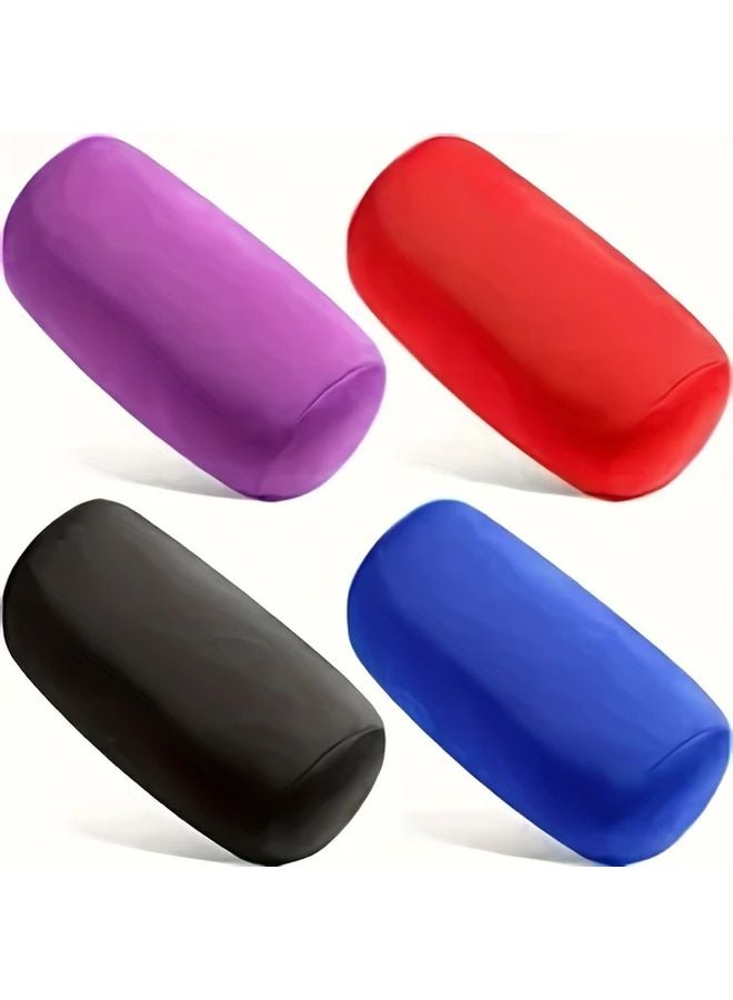 وسادة أنبوبية بحبيبات ديب بلو الزرقاء الداعمة والناعمة للرقبة والساقين والذراعين والظهر مع وسادة محمولة - Image 5