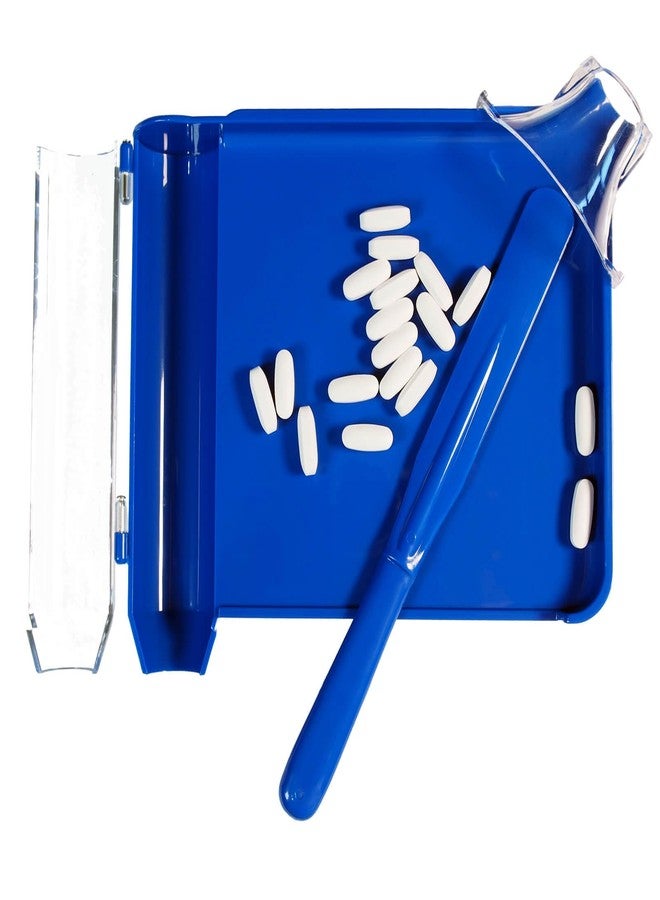 MUTOOZ Upgraded Pill Counter Tray with Spatula - Larger Tray and Added Guide Cap, Convenient Pill Counting Tray for More Pills Each Time, No More Falling - Image 1