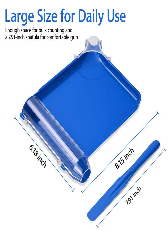 MUTOOZ Upgraded Pill Counter Tray with Spatula - Larger Tray and Added Guide Cap, Convenient Pill Counting Tray for More Pills Each Time, No More Falling - Image 5