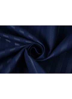 Homefab India Homefab India 2 Piece Satin Stripe Glace Cotton Pillow Covers - Navy Blue  - Image 4
