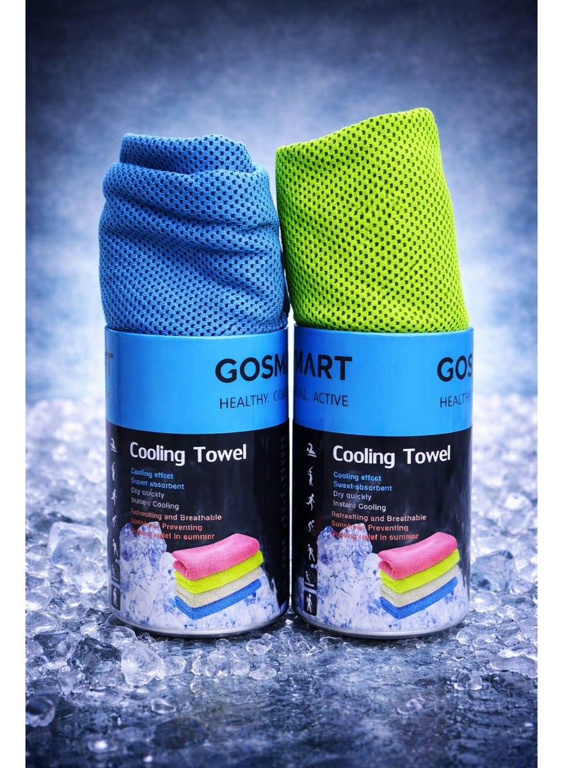 GOSMART Cooling Towel (Pack of 5) Quick Dry Microfiber Sports Towel Instant Cooling for Gym Workout Running Yoga Travel - Image 2
