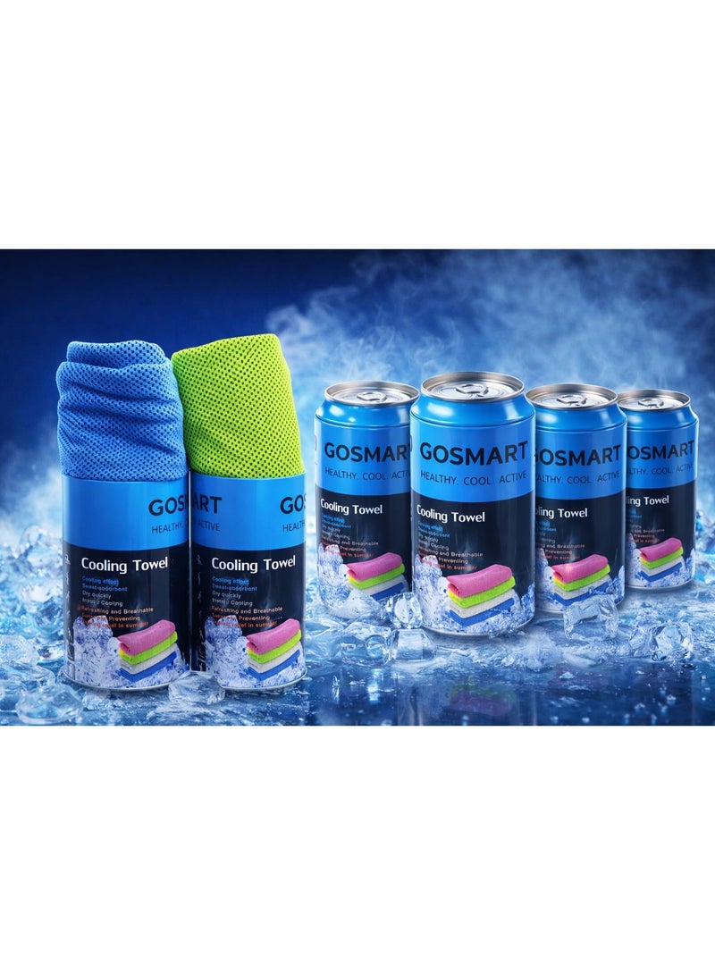 GOSMART Cooling Towel (Pack of 5) Quick Dry Microfiber Sports Towel Instant Cooling for Gym Workout Running Yoga Travel - Image 4
