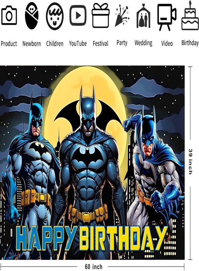 ARHAVI Wall Decor Backdrop for Bat Birthday Decorations, Bat Birthday Banner for Kids Party Supplies (5x3ft) - Image 3