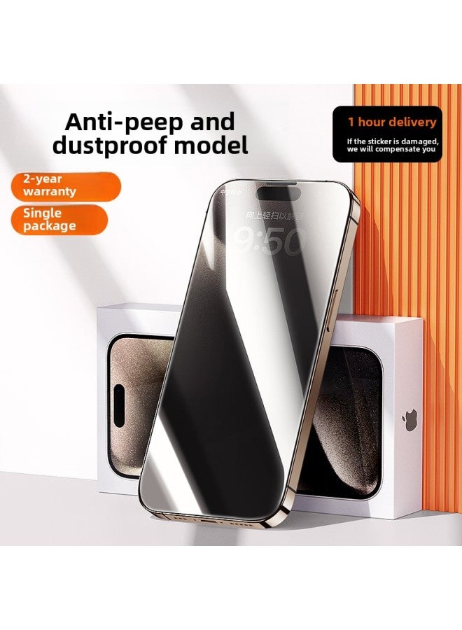 [imported Corning] Applicable To For Iphone 15 Toughened Film For Iphone14Pro Mobile Phone 11 Anti-peep 13ProMax Full-Colour:【9d Anti-peep Corning ★ 1 Piece] Genuine Corning Glass ★ 50 Times Anti-fall And Anti-fingerprint ★ Privacy Protection-Size:For Iphone 15 Pro Max  - Image 1