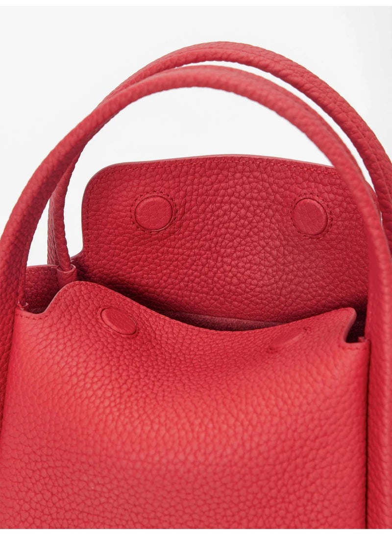 Songmont Yuanbao bag mini vegetable basket designer hand-held crossbody mini small mobile phone bag-Lucky red  - Image 5