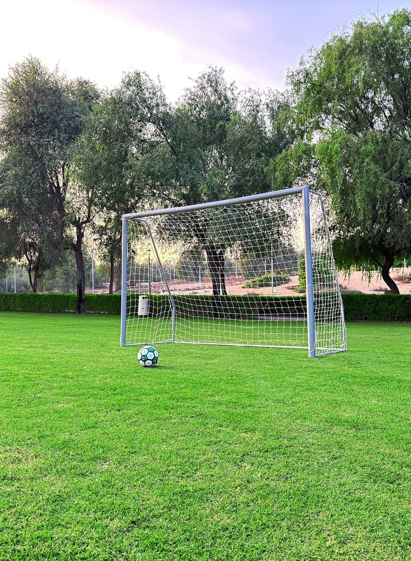 GT-Wheel Professional Soccer Football Goal Metallic Stainless Steel Thick Durable Goal with Net for Adults and Children - Image 1