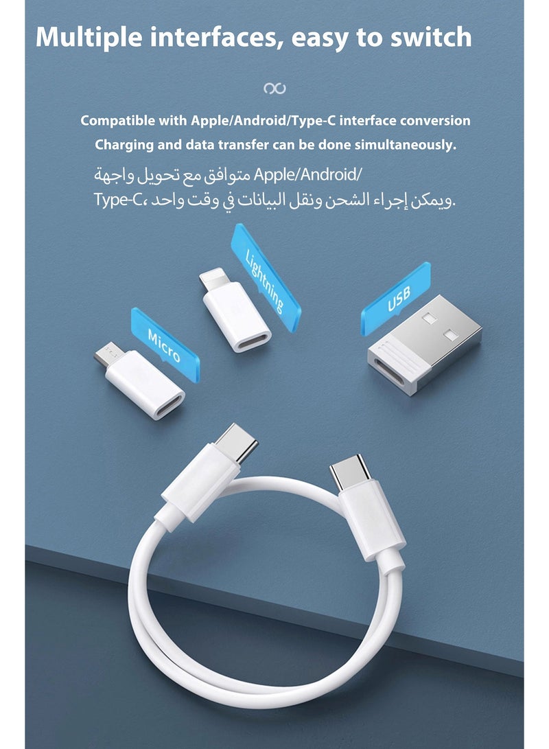 JOYFOCUS Multi-functional USB charging adapter kit, 5-in-1 USB-C conversion kit (USB-A and Type-C), data transfer, card storage, tray eject pin, phone stand - Image 3