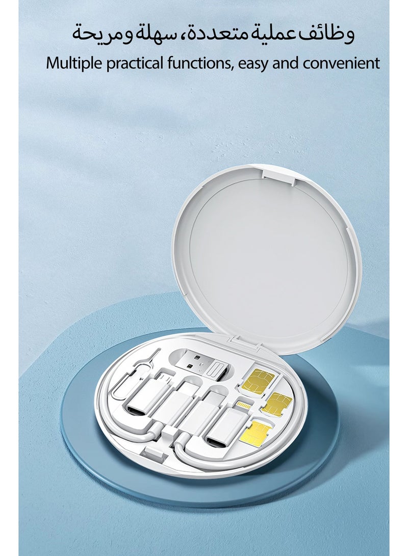 JOYFOCUS Multi-functional USB charging adapter kit, 5-in-1 USB-C conversion kit (USB-A and Type-C), data transfer, card storage, tray eject pin, phone stand - Image 4