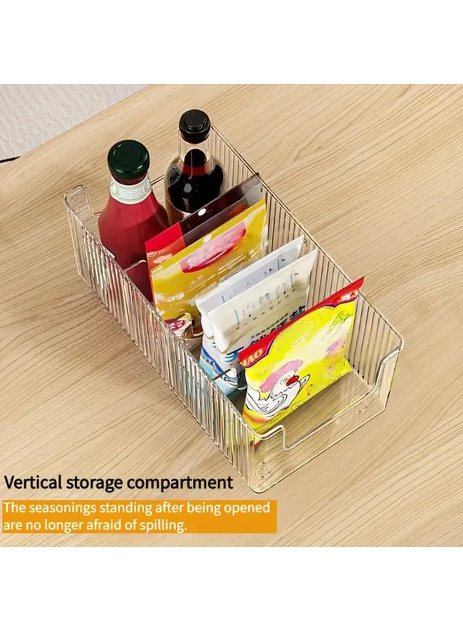 Transparent Adjustable Kitchen Spice Rack Organizer With U-Shaped Opening Durable Tiered Storage - Image 2