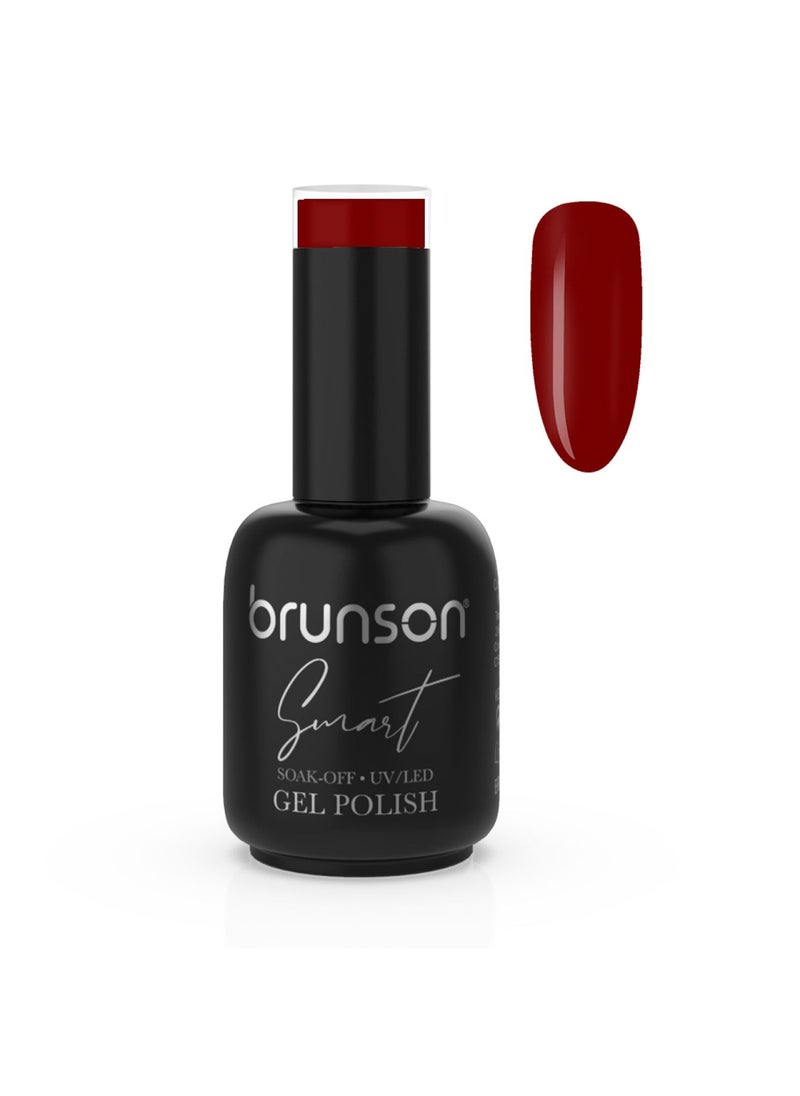 brunson Gel Polish, 15ml Smart Gel Nails Glossy Shine Finish Long Lasting Soak off UV Gel Nal Polish for Nail Art French Manicure Pedicure Salon Quality Chip Resistant Gel Nail Extensions UV Gel Nail Paint 