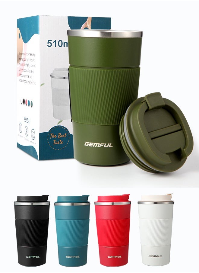 GEMFUL - Travel Coffee Mug Stainless Steel Vacuum Ice and Hot Drinks Insulated Tumbler for Home Office Outdoor Works - Image 1