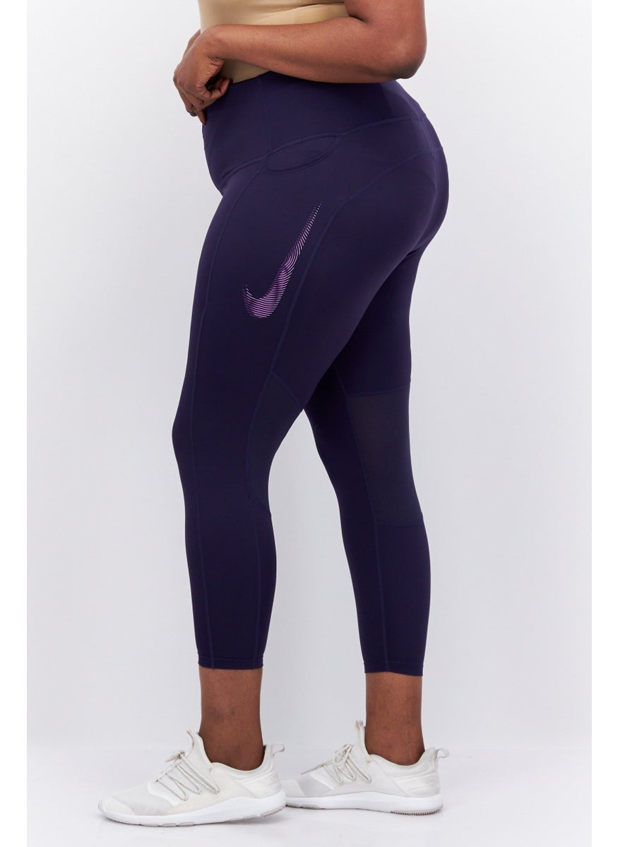 Nike Women Plus Size Training Tights, Navy  - Image 2