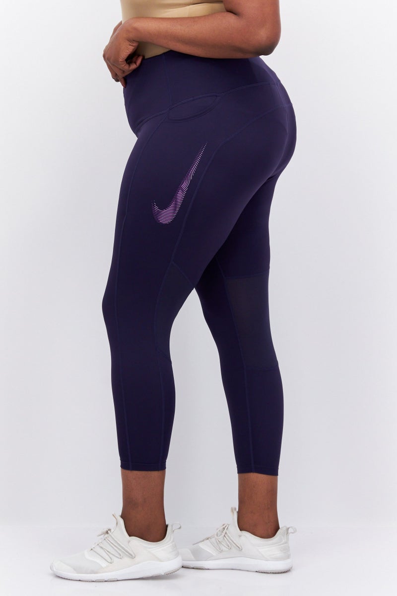 Nike Women Plus Size Training Tights, Navy - Image 4