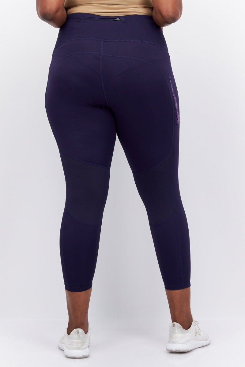 Nike Women Plus Size Training Tights, Navy - Image 2