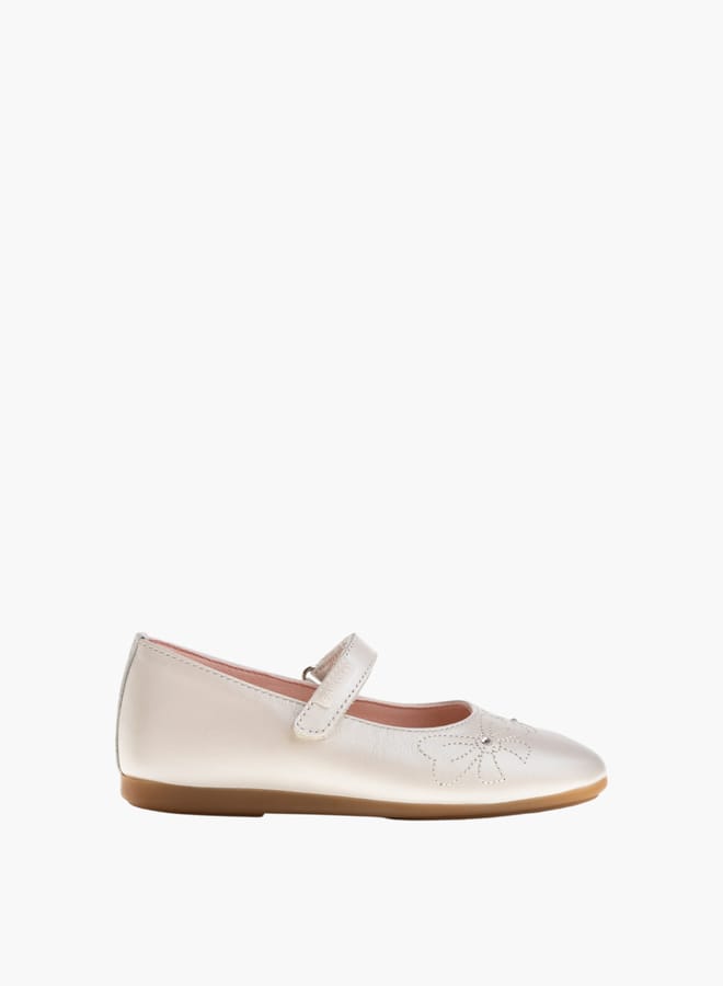 Pablosky Girls' School Ballerina Shoes With Hook And Loop Closure - Image 1