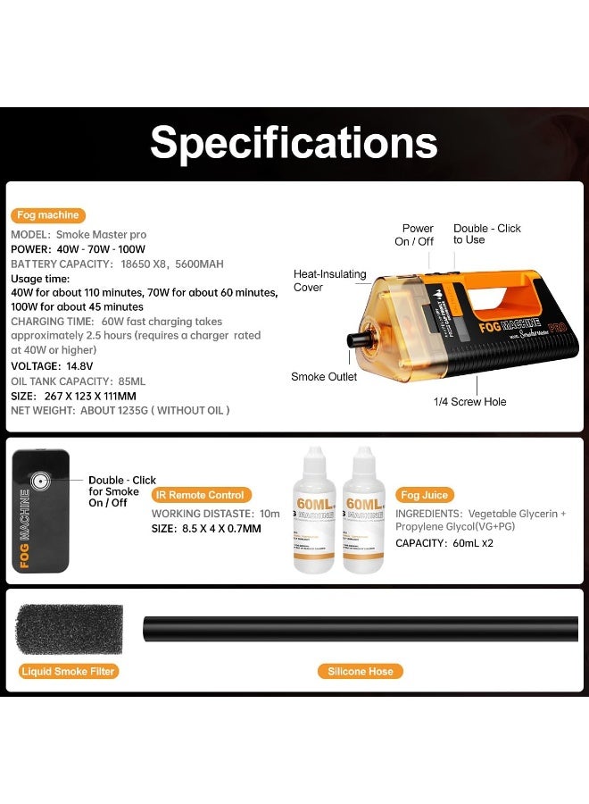 LENSGO Smoke Master Pro Portable Fog Machine – Professional Compact Fogger for Parties, Photography, Stage, and Video Effects - Image 5