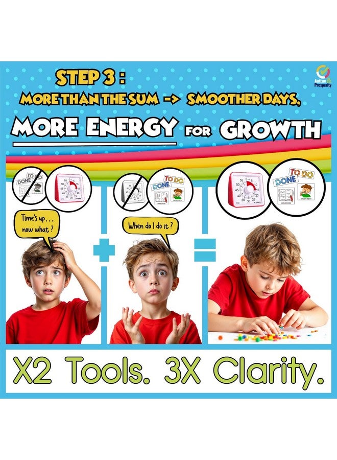 Autism & Prosperity Autism & Prosperity Time Schedule Tasks - Autism Learning Materials, Special Education Autism Sensory Products, Sensory Toys for Kids with Autism, Visual Schedule for Kids with Autism Age 3 4 5 7 8 12  - Image 5