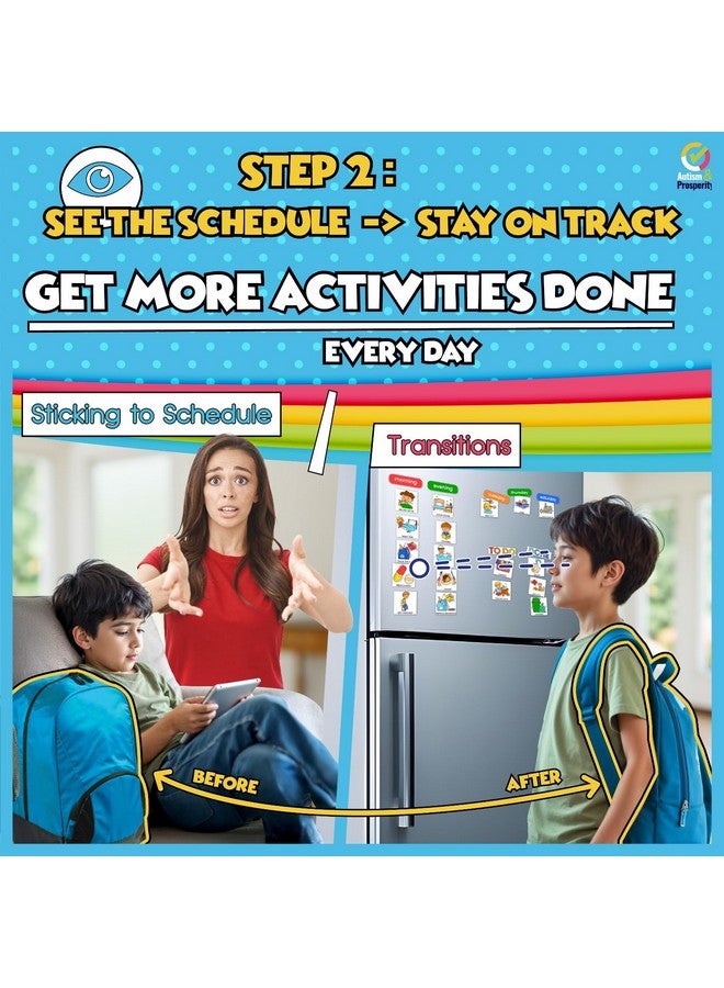 Autism & Prosperity Autism & Prosperity Time Schedule Tasks - Autism Learning Materials, Special Education Autism Sensory Products, Sensory Toys for Kids with Autism, Visual Schedule for Kids with Autism Age 3 4 5 7 8 12  - Image 4