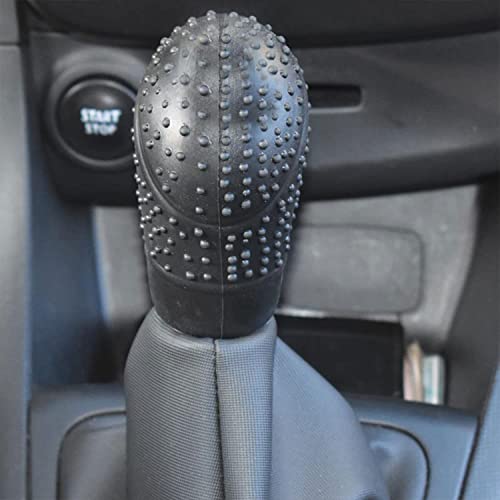 Auto Pearl Car Non Slip Soft Silicon Black Color Gear Shift Knob Cover- (Auto Transmission) - Image 2