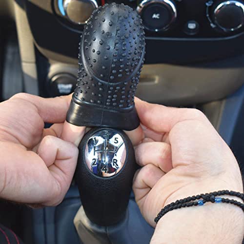 Auto Pearl Car Non Slip Soft Silicon Black Color Gear Shift Knob Cover- (Auto Transmission) - Image 3