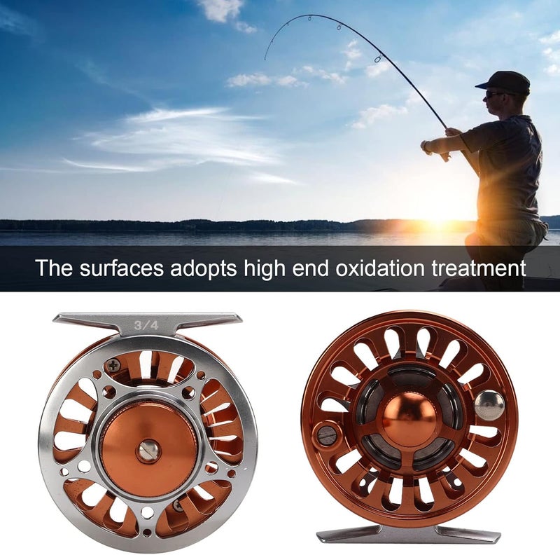 klarako Fly Fishing Reel, 3/4 Weight CNC Machined Aluminum Alloy Body Fly Reel, 1:1 Gear Ratio 3 Bearings Sealed Fishing Reel with Momentary Braking Function for Freshwater Saltwater - Image 2