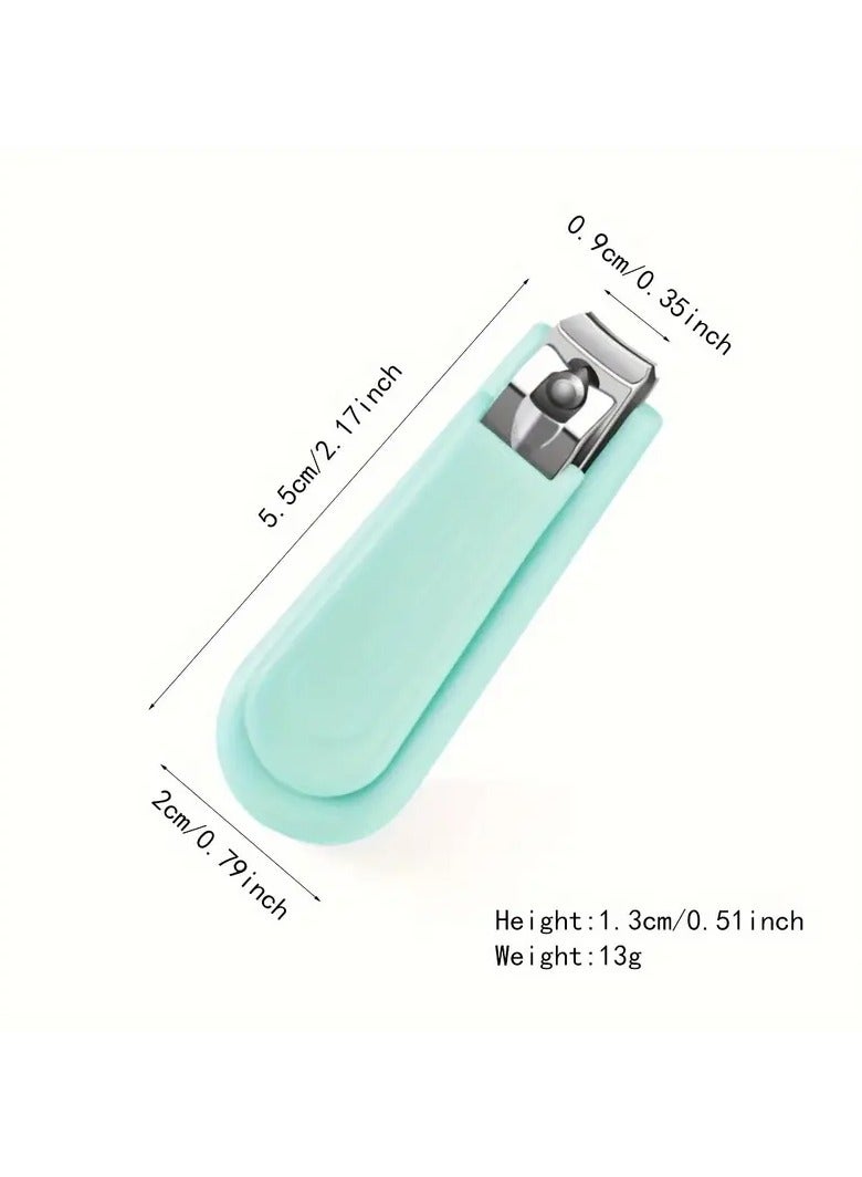 يوكانبي مجموعة مقص أظافر آمنة للأطفال مع تصميم مضاد للانزلاق لحماية الأصابع، تصميم لطيف، مقاومة للرذاذ، قاطع أظافر محمول للأطفال - Image 2