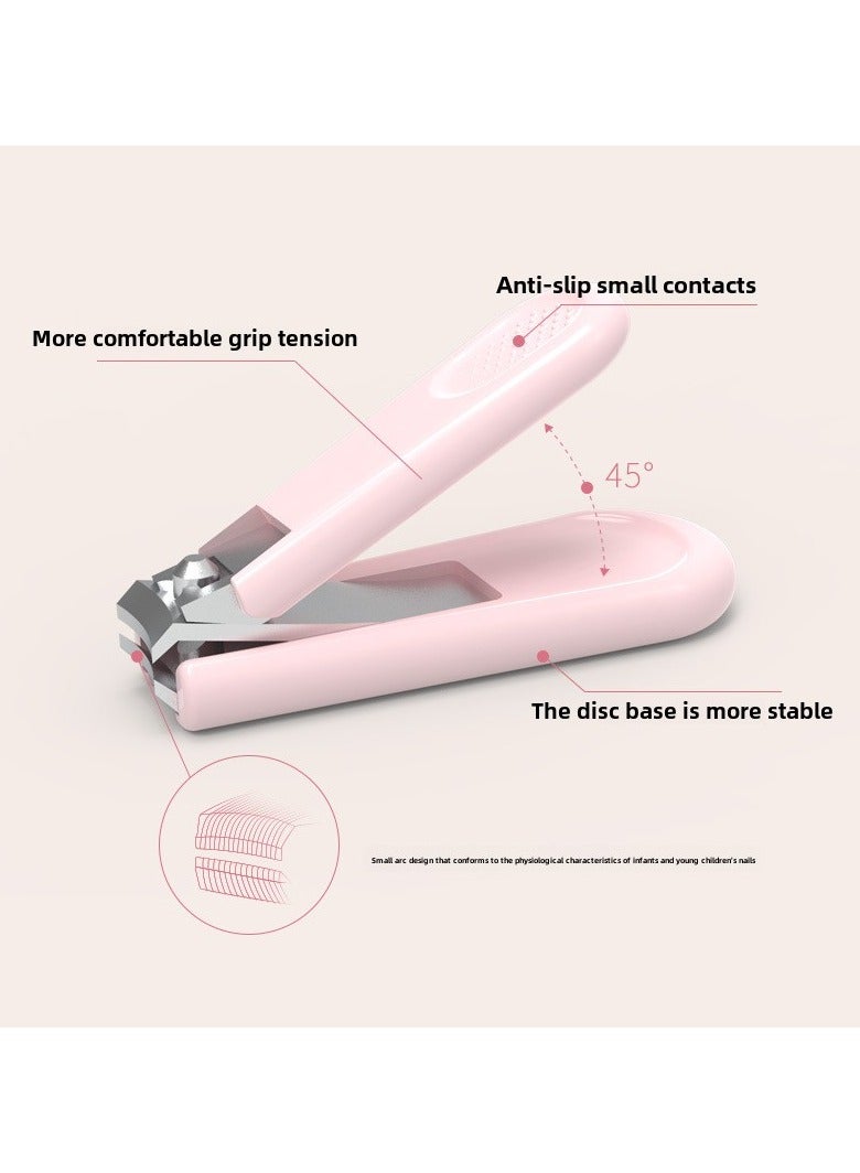يوكانبي مجموعة مقص أظافر آمنة للأطفال مع تصميم مضاد للانزلاق لحماية الأصابع، تصميم لطيف، مقاومة للرذاذ، قاطع أظافر محمول للأطفال - Image 3
