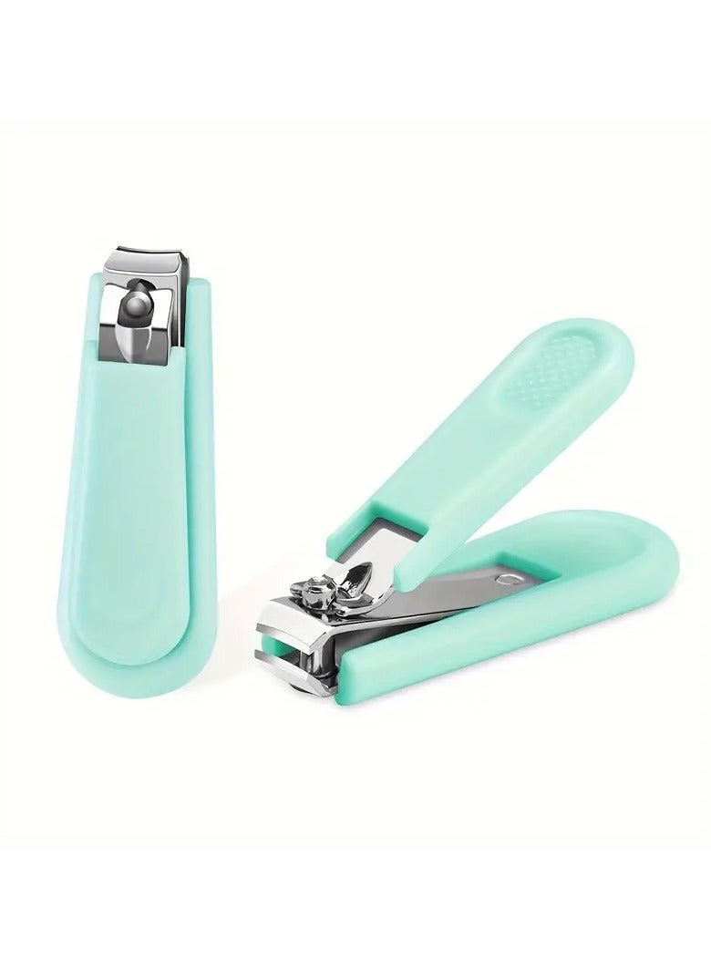 يوكانبي مجموعة مقص أظافر آمنة للأطفال مع تصميم مضاد للانزلاق لحماية الأصابع، تصميم لطيف، مقاومة للرذاذ، قاطع أظافر محمول للأطفال - Image 4