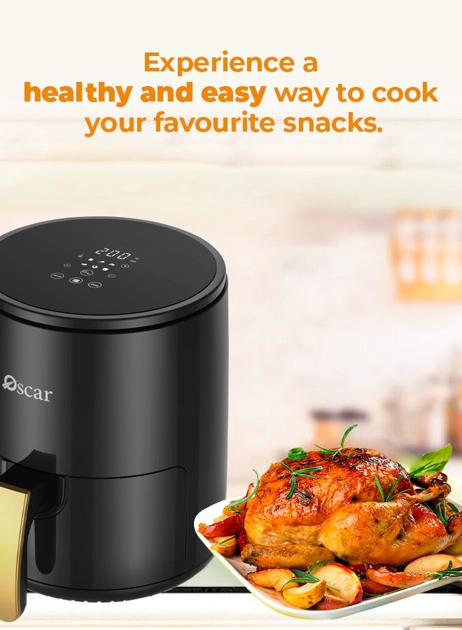 Oscar OAF3LDTB Digital Touch Air Fryer – 3L Capacity with Rapid Air Recycling Technology, Low-Oil Healthy Cooking, Multiple Modes, Non-Stick Basket, Overheat Protection, Compact Space-Saving Design - Image 3
