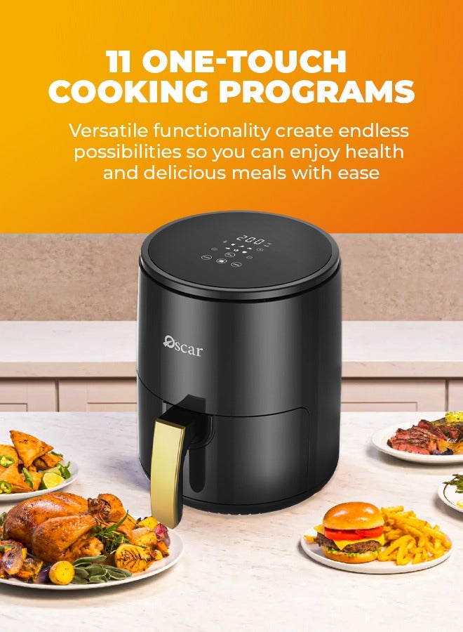 Oscar OAF3LDTB Digital Touch Air Fryer – 3L Capacity with Rapid Air Recycling Technology, Low-Oil Healthy Cooking, Multiple Modes, Non-Stick Basket, Overheat Protection, Compact Space-Saving Design - Image 2