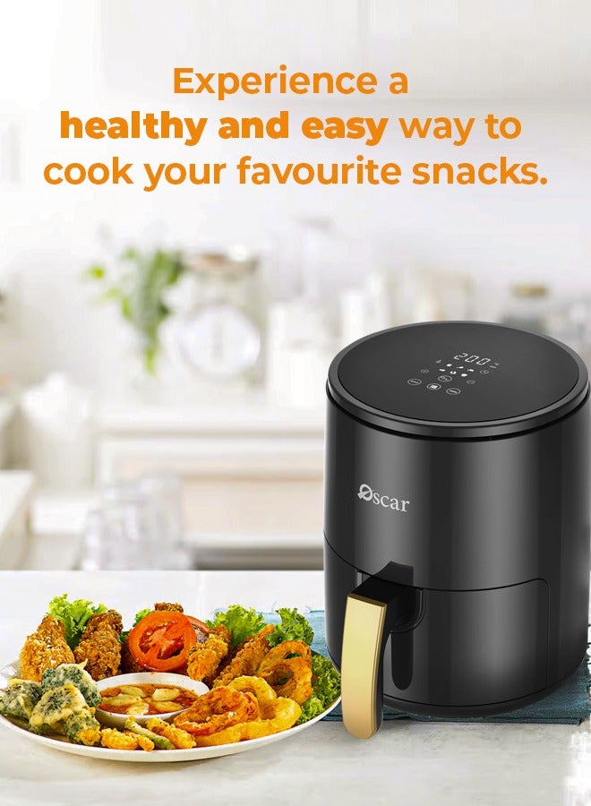Oscar OAF3LDTB Digital Touch Air Fryer – 3L Capacity with Rapid Air Recycling Technology, Low-Oil Healthy Cooking, Multiple Modes, Non-Stick Basket, Overheat Protection, Compact Space-Saving Design - Image 4