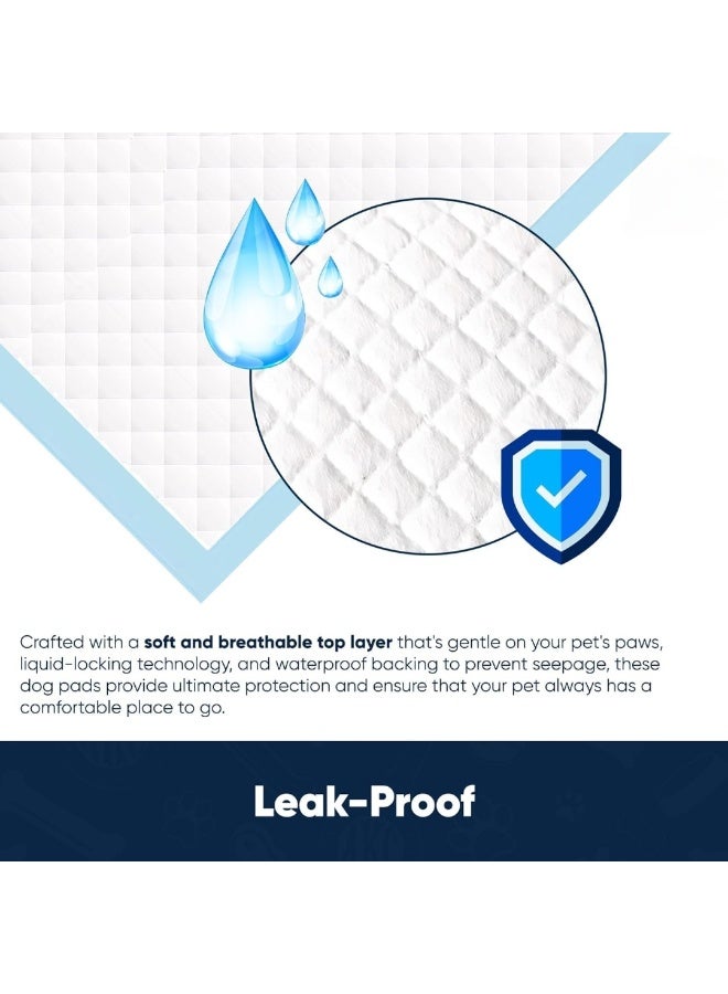 كادراما فوط تبول للكلاب والجراء، فوط تدريب حفاضات للاستخدام مرة واحدة، 5 طبقات مانعة للتسرب فائقة الامتصاص، سطح سريع الجفاف، بطانات حفاضات للحيوانات الأليفة، مثالية لتدريب الجراء والقطط والأرانب أو رعاية الكلاب المسنة، أزرق + أبيض (20 قطعة، المقاس: 60 × 90) - Image 5