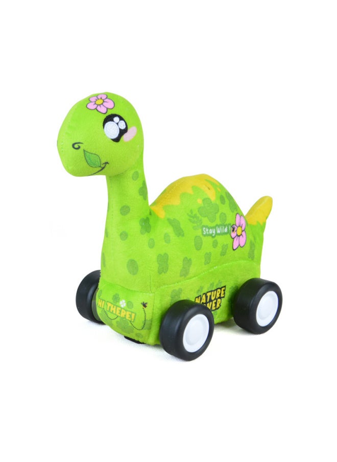 Generic 2.4G Plush Tyrannosaurus Rex Remote Control Car Cartoon Remote Control Dinosaur Car With Music Can Build Building Blocks-Colour:Triceratops  - Image 2