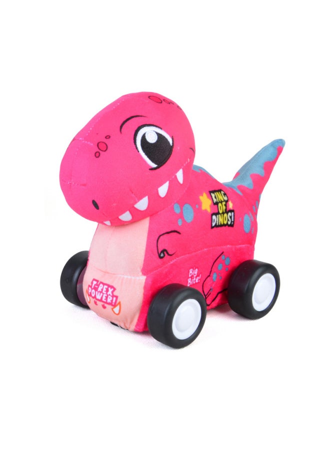 Generic 2.4G Plush Tyrannosaurus Rex Remote Control Car Cartoon Remote Control Dinosaur Car With Music Can Build Building Blocks-Colour:Triceratops  - Image 1