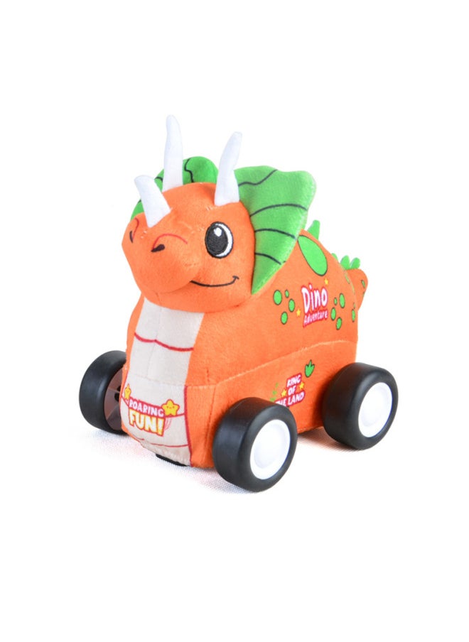 Generic 2.4G Plush Tyrannosaurus Rex Remote Control Car Cartoon Remote Control Dinosaur Car With Music Can Build Building Blocks-Colour:Triceratops  - Image 3