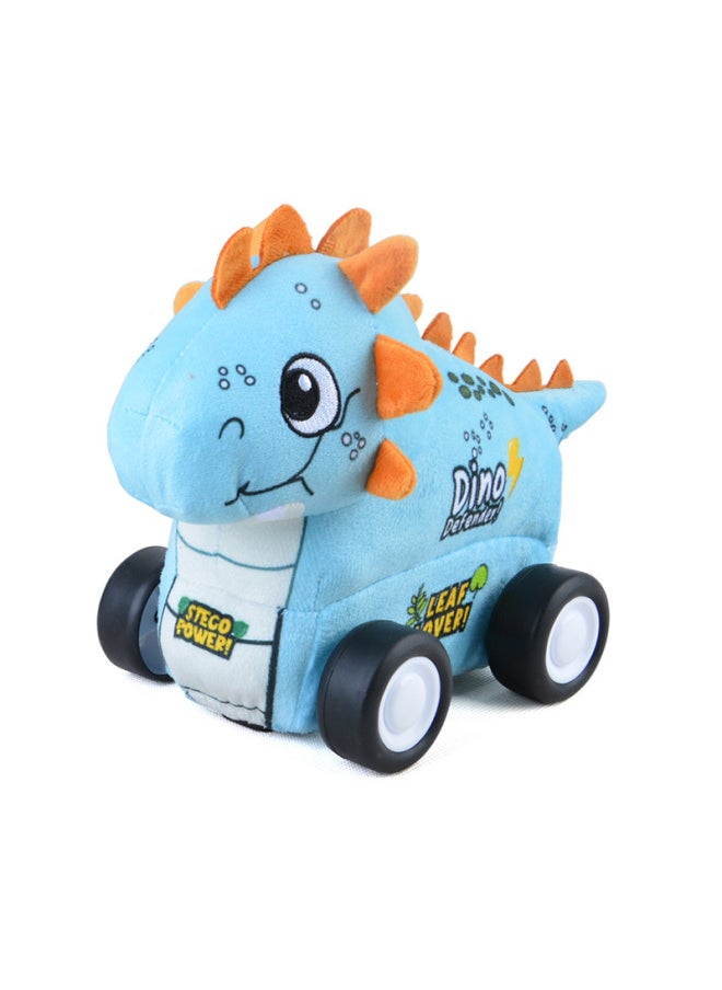 Generic 2.4G Plush Tyrannosaurus Rex Remote Control Car Cartoon Remote Control Dinosaur Car With Music Can Build Building Blocks-Colour:Triceratops  - Image 5