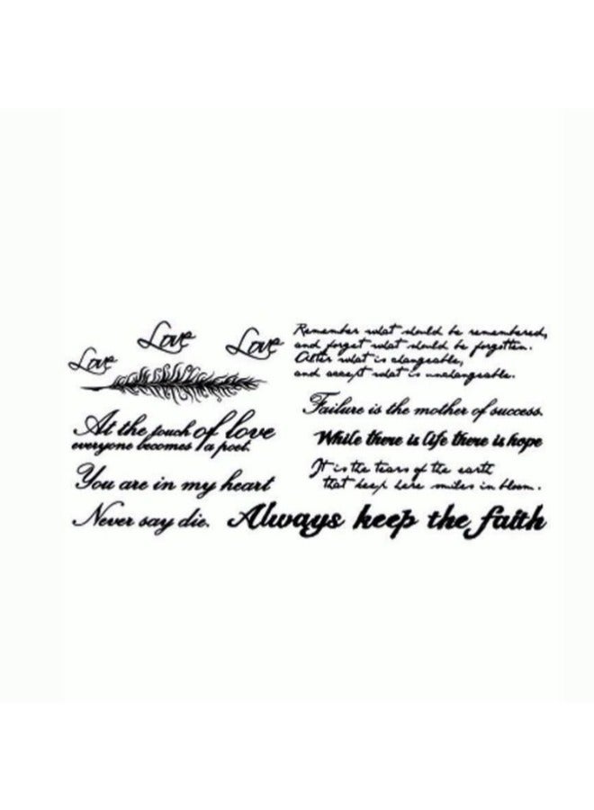 Generic Temporary Tattoo Sticker Cursive Script For All Skins, 21 CM - Image 2