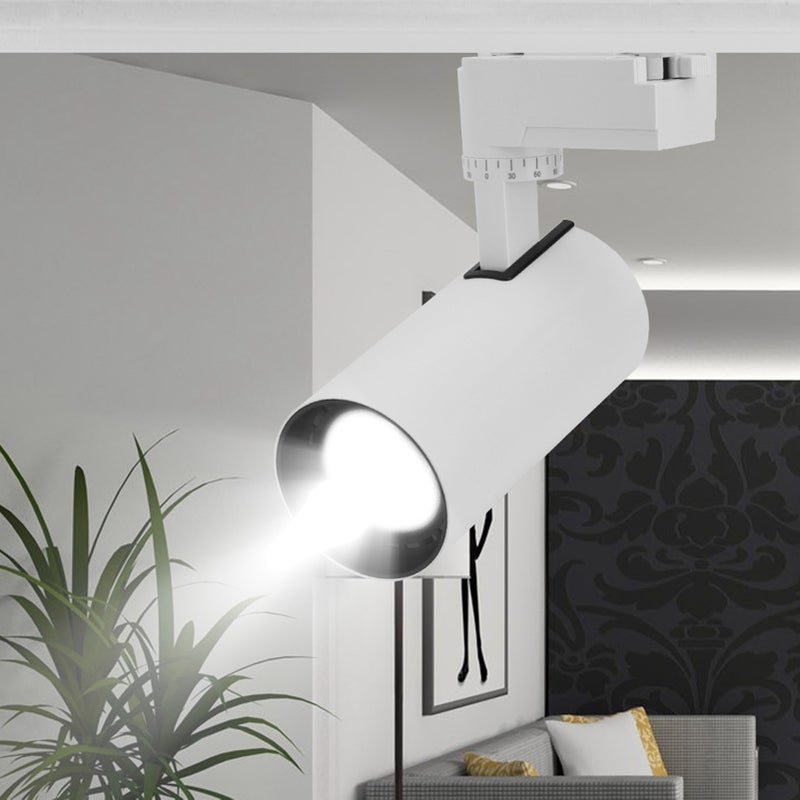 لمبة ضوئية LED قابل للتعديل زاوية التشغيل 4000K 20W 220V متصلة بنظام المسارات للمعارض الكبرى للفنون الجدارية - Image 4