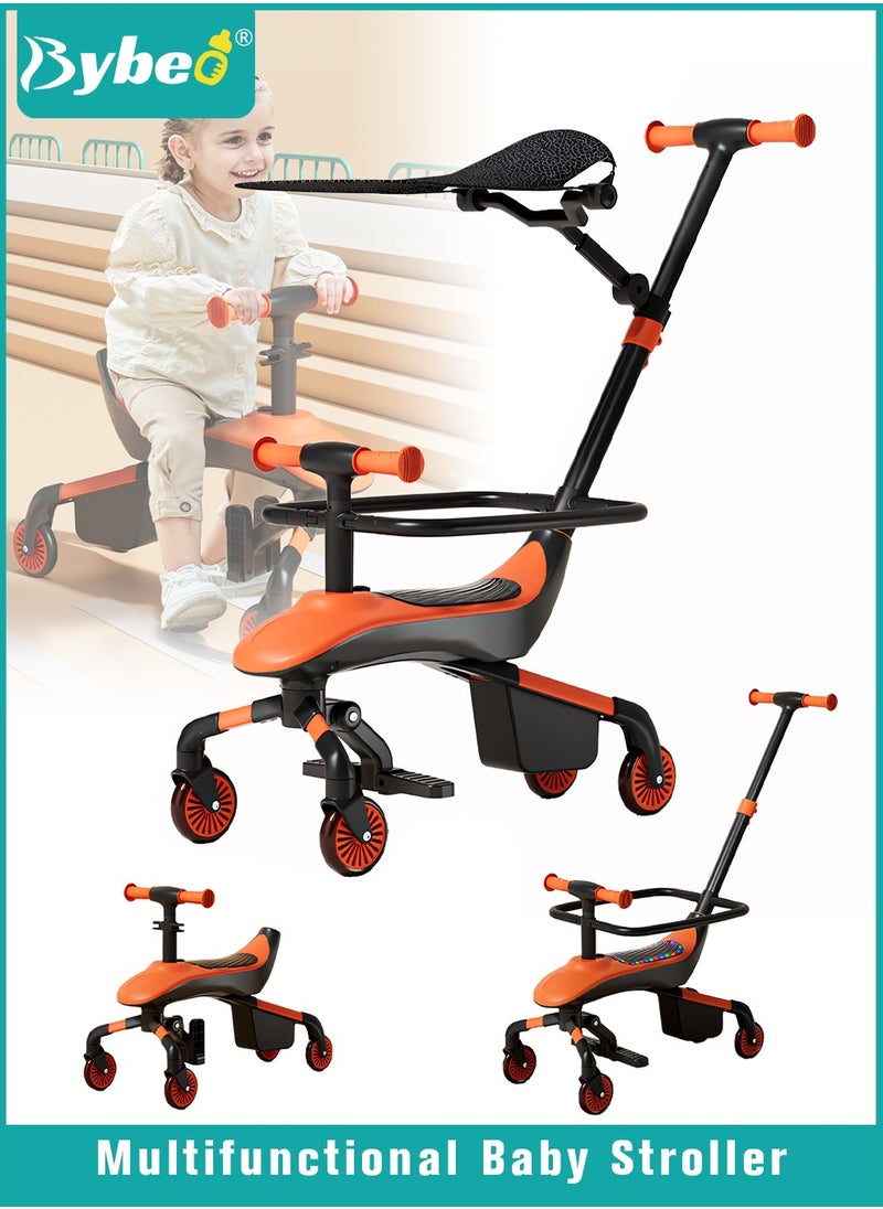 Bybeo 2 In 1 Baby Stroller & Ride on Car With a Push Handle for Kids, Toddler Balance Bike, Kids Walking Bicycle With 4 Silence Wheels, Light And Music  - Image 1