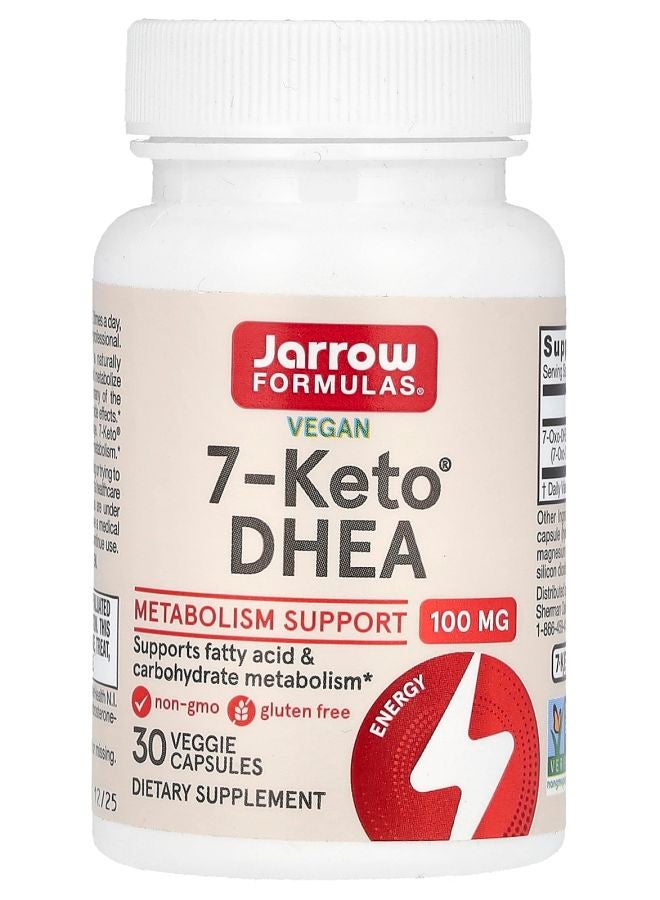 jarrow formulas Vegan 7-Keto DHEA 100 mg 30 Veggie Capsules