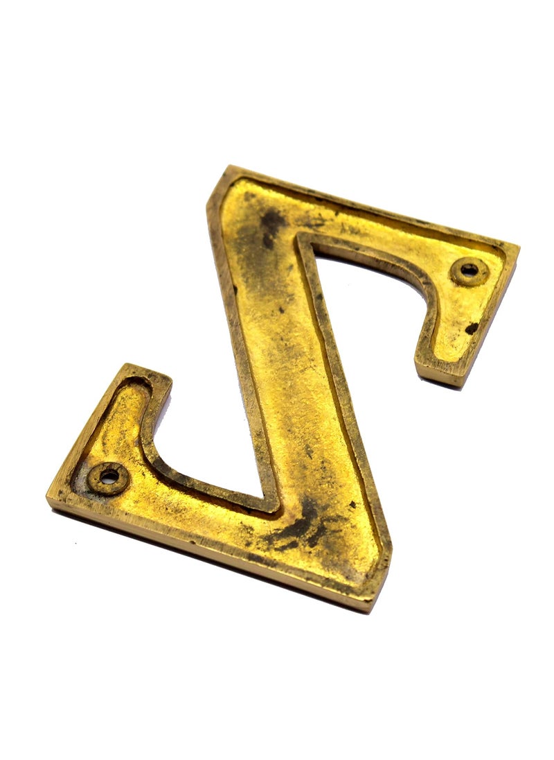ESPLANADE eSplanade Brass House Hotel Door Name Alphabets Wall Door Plaque Alphabet Letter Golden 4 Inches Z Alphabet 4  - Image 4