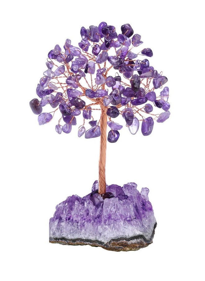 Jovivi Jovivi Amethyst Crystal Tree, Natural Healing Crystals Money Tree Amethyst Cluster Base,Reiki Positive Energy Gemstones Bonsai Tree, Feng Shui Purple Room Office Desk Decor Spiritual Gifts  - Image 1