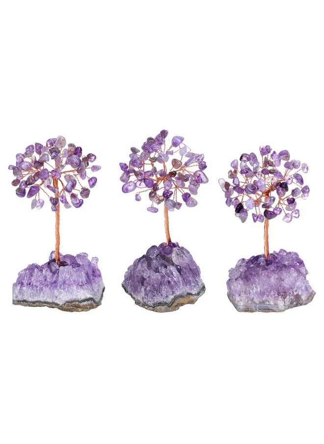Jovivi Jovivi Amethyst Crystal Tree, Natural Healing Crystals Money Tree Amethyst Cluster Base,Reiki Positive Energy Gemstones Bonsai Tree, Feng Shui Purple Room Office Desk Decor Spiritual Gifts  - Image 5