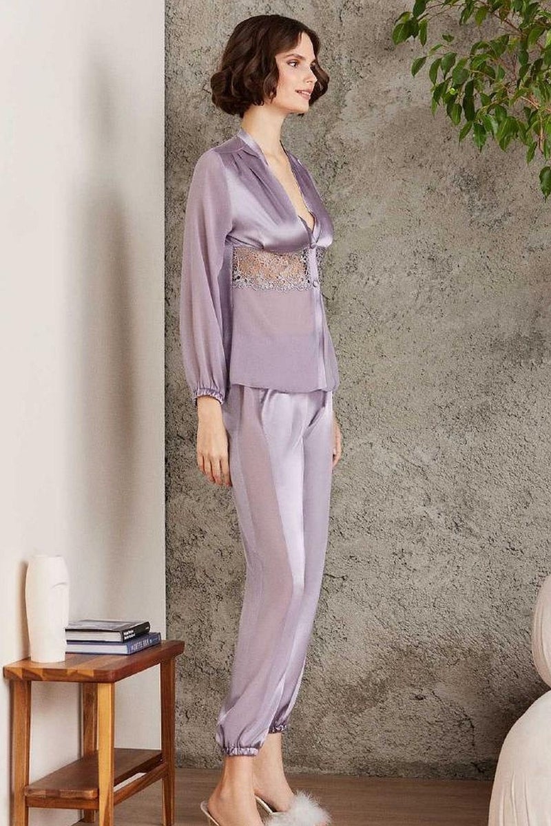pierre cardin 6005 Women's Satin Lace 6-Piece Dowry Set-Royal  - Image 2