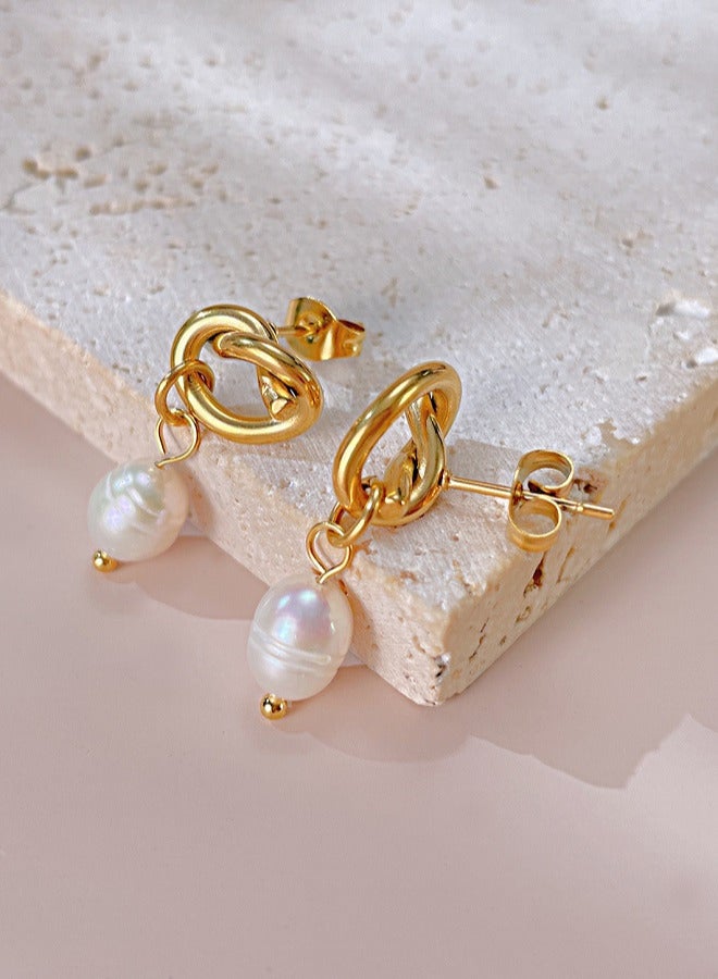 لؤلؤة المياه العذبة أقراط - Image 2