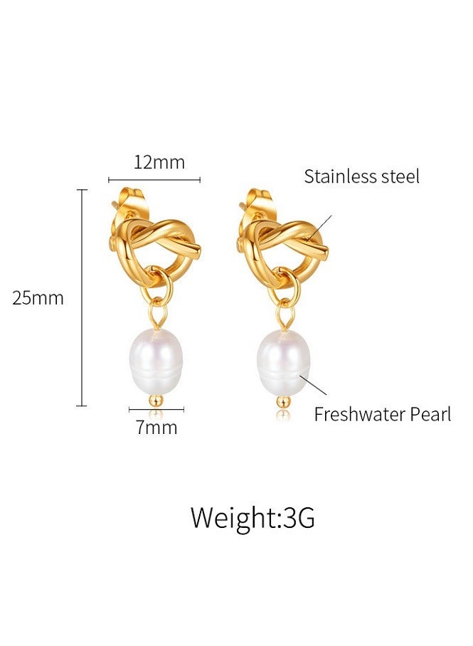 لؤلؤة المياه العذبة أقراط - Image 4