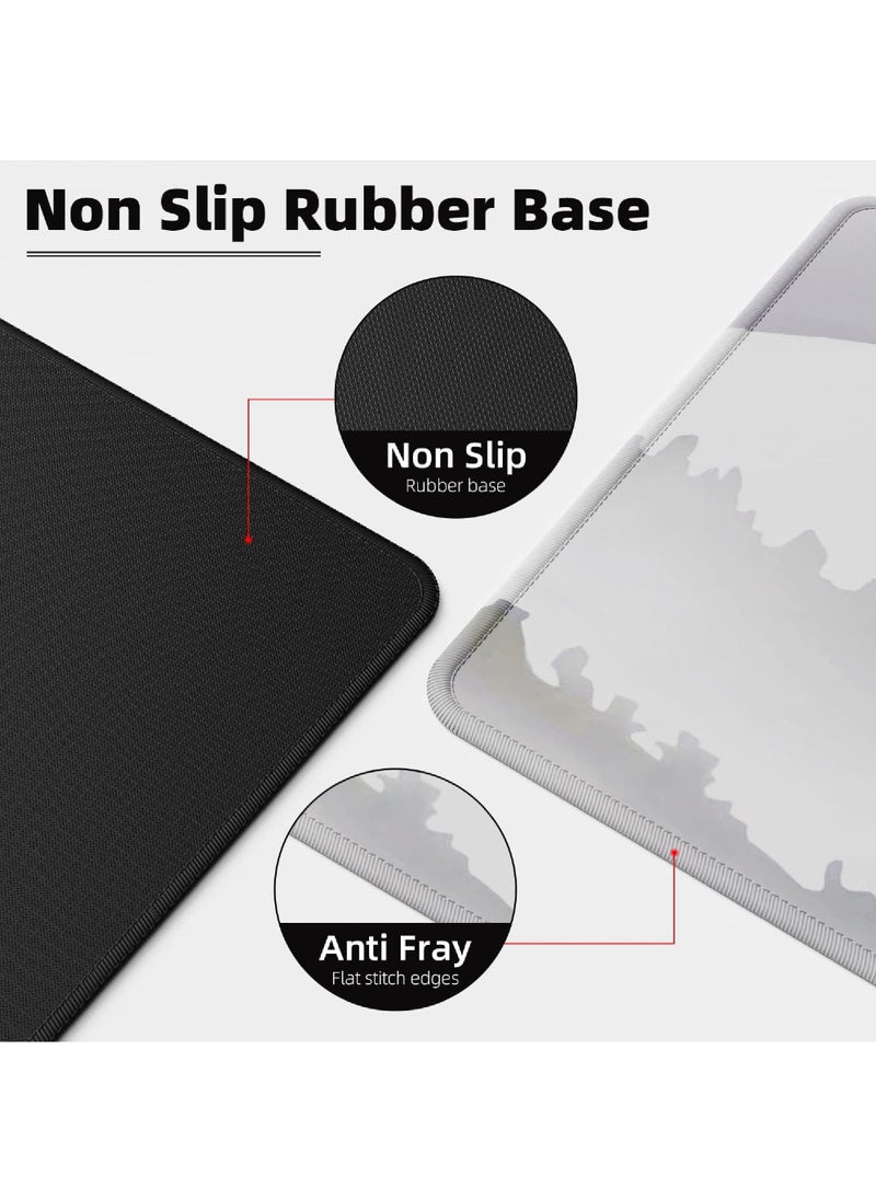 Rock Pow - Cherry Blossom Mouse Pad (800*300*3mm) Extended Large Mouse Mat Desk Pad Stitched Edges Mousepad Non-Slip Rubber Base Gaming Mouse Pad Office & Home. - Image 1