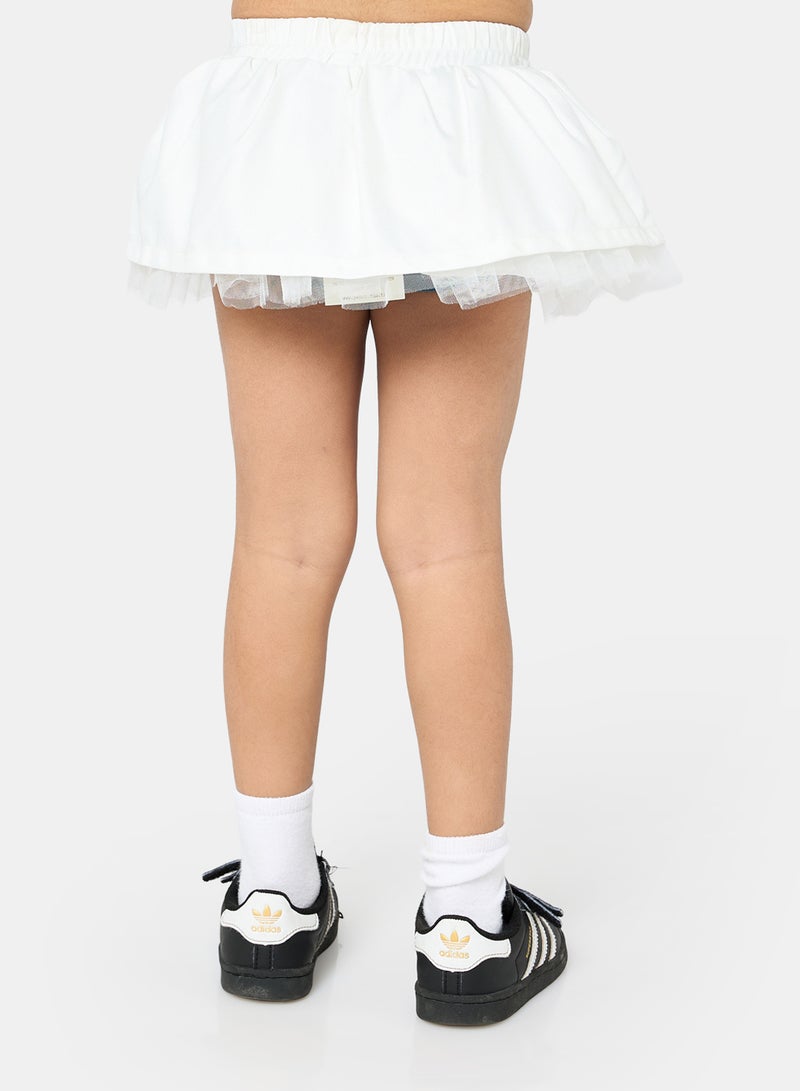 Panco Baby Girls LITTLE FLORALS Tulle Detailed Skirt with Elastic Waist - Image 2